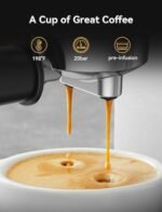 Neretva Siebträgermaschine 20 Bar mit Kaffeemühle 40 Mahlgrade Espressomaschine Set – Bild 4