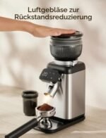 Neretva Siebträgermaschine mit Mahlwerk 15 Bar & 40 Mahlgrade Kegelmahlwerk Kaffeemühle Elektrisch Edelstahl – Bild 9