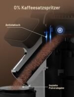 Neretva Siebträgermaschine mit Mahlwerk 15 Bar & 40 Mahlgrade Kegelmahlwerk Kaffeemühle Elektrisch Edelstahl – Bild 8