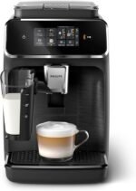 PHILIPS Kaffeevollautomat LatteGo 2300 EP2330/10 Schwarz mit Keramikmahlwerk & SilentBrew