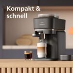 PHILIPS Baristina Espressomaschine mit Mahlwerk & Milchaufschäumer, 16 Bar, Schwarz – Bild 7