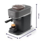 PHILIPS Baristina Espressomaschine mit Mahlwerk & Milchaufschäumer, 16 Bar, Schwarz – Bild 9