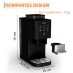KRUPS Coffee Crush Extra Kaffeevollautomat 15 cm breit Edelstahl-Mahlwerk 15 Bar Schwarz – Bild 9