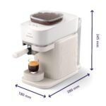 PHILIPS Baristina Espressomaschine mit Mahlwerk & Milchaufschäumer, 16 Bar, Weiß – Bild 9