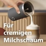 PHILIPS Baristina Espressomaschine mit Mahlwerk & Milchaufschäumer, 16 Bar, Schwarz – Bild 4