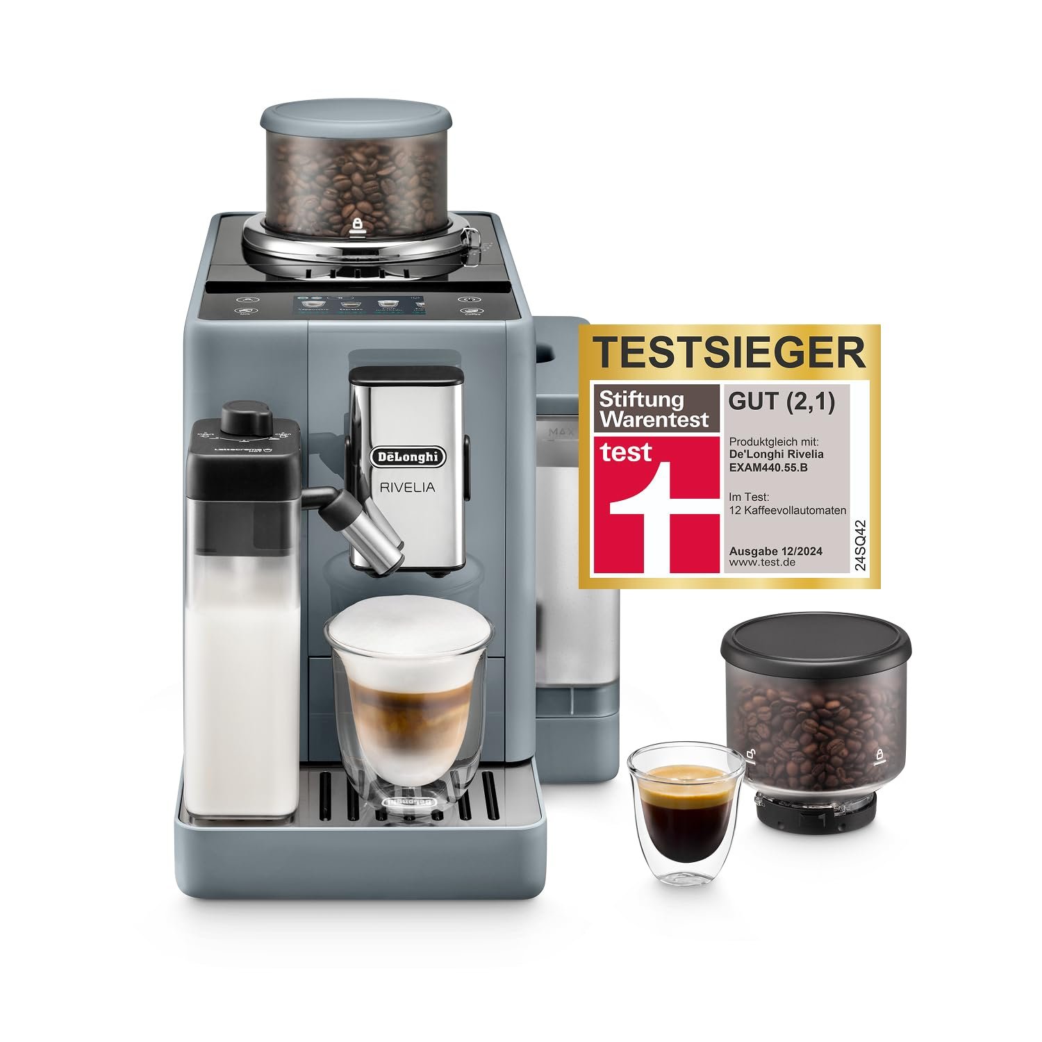 61DkYKgQoUL De'Longhi Rivelia Kaffeevollautomat EXAM440.55.G - 16 Getränke, Bean Switch System, 3,5" Touch-Display – Bild 1