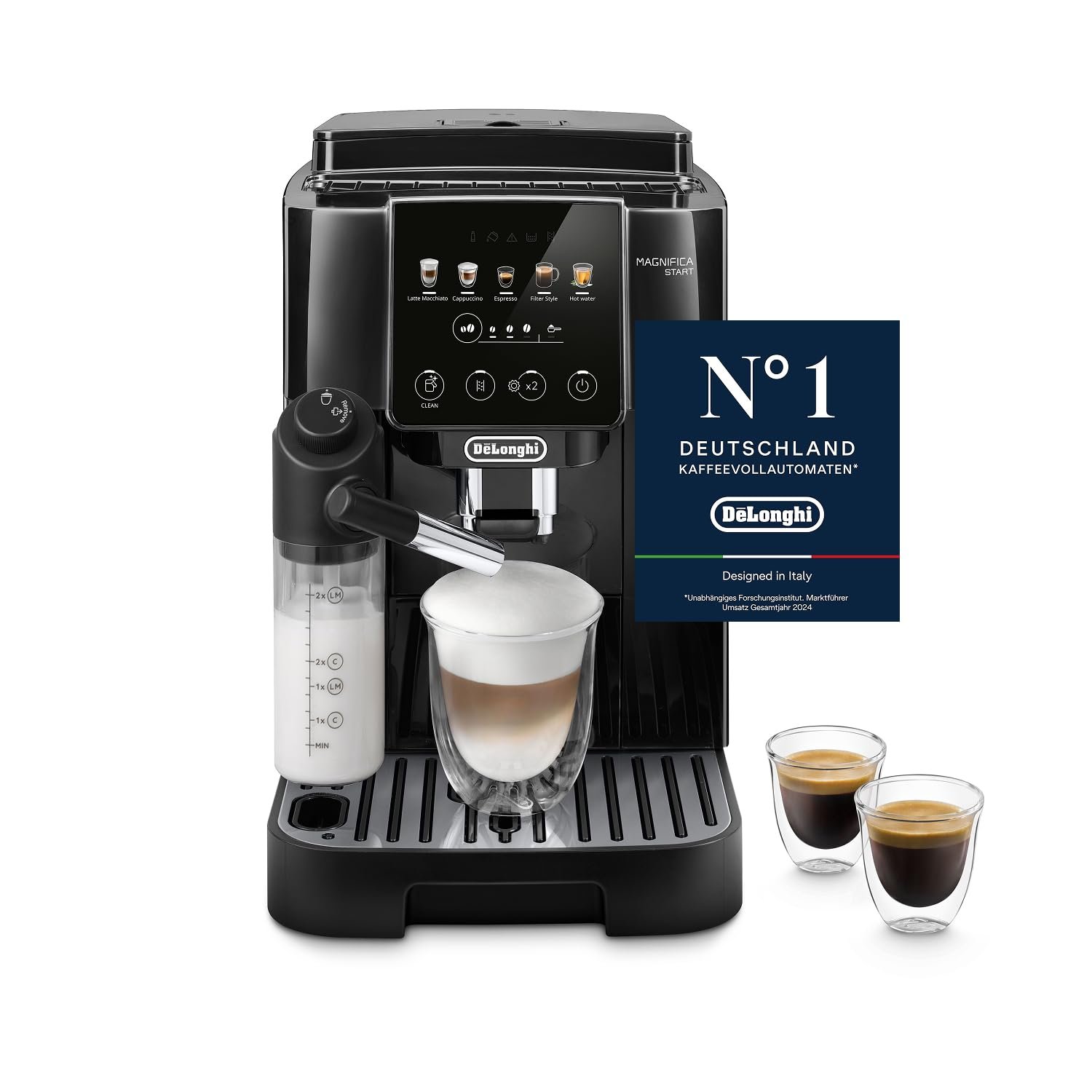 61FyVNl3-AL De'Longhi Magnifica Start Kaffeevollautomat ECAM220.91.B - 5 Getränke, LatteCrema Hot, integriertes Mahlwerk – Bild 1