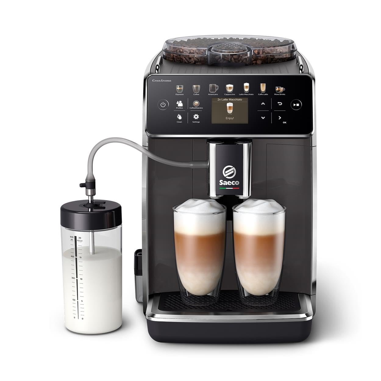 61J2uXXKkIL Saeco GranAroma Kaffeevollautomat mit Mahlwerk, 14 Spezialitäten, TFT-Display – Bild 1