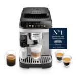 De'Longhi Magnifica Evo Kaffeevollautomat mit Mahlwerk 7 Getränke LatteCrema Silber-Schwarz