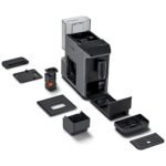 Tchibo Esperto mini Kaffeevollautomat mit Mahlwerk, kompakte Kaffeemaschine mit Touch-Display, Grau – Bild 6