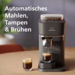 PHILIPS Baristina Espressomaschine mit Mahlwerk & Milchaufschäumer, 16 Bar, Schwarz – Bild 3