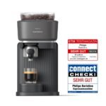 PHILIPS Baristina Espressomaschine mit Mahlwerk & Milchaufschäumer, 16 Bar, Schwarz – Bild 2