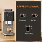 KRUPS Coffee Crush Extra Kaffeevollautomat 15 cm breit Mahlwerk Espresso Lungo Filterkaffee Beige – Bild 4