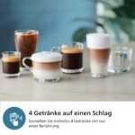PHILIPS Kaffeevollautomat LatteGo 2300 EP2330/10 Schwarz mit Keramikmahlwerk & SilentBrew – Bild 4