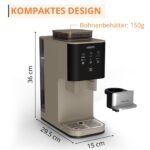 KRUPS Coffee Crush Extra Kaffeevollautomat 15 cm breit Mahlwerk Espresso Lungo Filterkaffee Beige – Bild 9