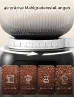 Neretva Siebträgermaschine 20 Bar mit Kaffeemühle 40 Mahlgrade Espressomaschine Set – Bild 7