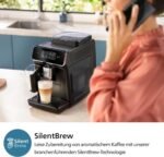 PHILIPS Kaffeevollautomat LatteGo 2300 EP2330/10 Schwarz mit Keramikmahlwerk & SilentBrew – Bild 6