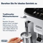 De'Longhi Magnifica Evo Kaffeevollautomat Silber - 5 Getränke, Mahlwerk, Milchaufschäumer – Bild 4