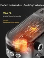 Neretva Siebträgermaschine 20 Bar mit Kaffeemühle 40 Mahlgrade Espressomaschine Set – Bild 2