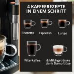 Krups Harmony Kaffeevollautomat, 4 Spezialitäten, Milchaufschäumdüse, Doppeltassenfunktion – Bild 2