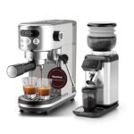 Neretva Siebträgermaschine 20 Bar mit Kaffeemühle 40 Mahlgrade Espressomaschine Set