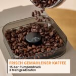 KRUPS Coffee Crush Extra Kaffeevollautomat 15 cm breit Mahlwerk Espresso Lungo Filterkaffee Beige – Bild 7