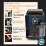 KRUPS Harmony Milk Kaffeevollautomat mit Milchsystem, 5 Kaffeespezialitäten, Doppeltassenfunktion – Bild 6