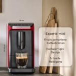 Tchibo Esperto mini Kaffeevollautomat Rot mit Mahlwerk & Kaffeeprobierset, Touch-Display, kompakt – Bild 3