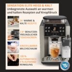 KRUPS Sensation Elite Kaffeevollautomat 24 Getränke Hot & Cold Milk Maestro Technologie Touchscreen – Bild 6